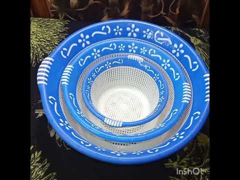 youtube - [Video] large size fruit Tokri plastic 3 piece