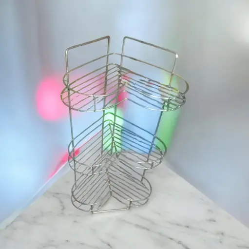 Multipurpose 3-Tier Stainless Steel Corner Rack